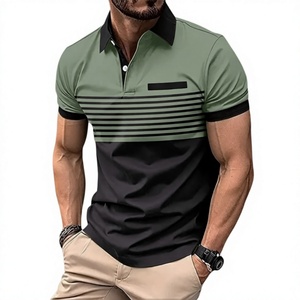 Camiseta de Hombre con Cuello en V, Manga Corta, Corte Regular, Transpirable, de Secado Rápido, Estilo Hip Hop, con Ribete en Contraste, Tejido de Punto 100% Algodón - Product Image 3