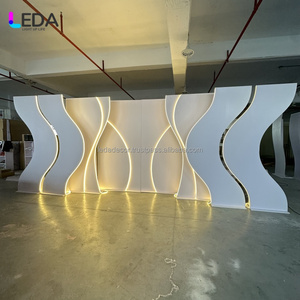 Leda พื้นหลังอะคริลิคโค้ง LED แบบเรียบง่ายและสง่างามมาใหม่เหมาะสำหรับการตกแต่งงานปาร์ตี้งานแต่งงาน - Product Image 4