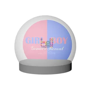 Baby Toddler Party Soft Play Clear Inflatable Globe Gender Reveal Game Transparent Inflatable Snow Ball