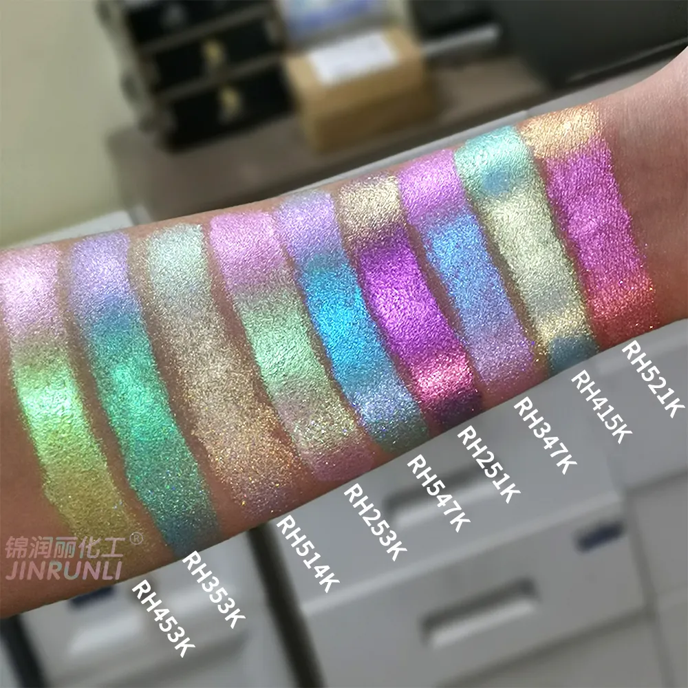 Gevşek renk kayması mika tozu bukalemun etkisi inci renk chang pigment duochrome göz farı pigment