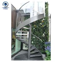 Prima Offre Spéciale professionnel personnalisé meilleure vente échelle en spirale escalier intérieur main courante en bois tout haut et bas les escaliers