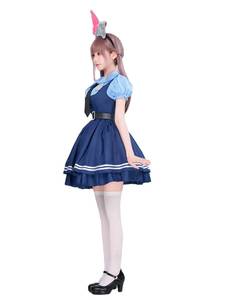 Costume de lapin pour filles, déguisement d'animal pour Halloween, uniforme de carrière, cosplay, performance scénique, fête de carnaval, ensemble de tenue de fête - Product Image 2