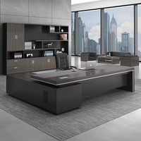 Ensemble de chaise de bureau moderne pour dirigeant, bureau de direction simple et moderne, table d'ordinateur de bureau, mobilier de bureau