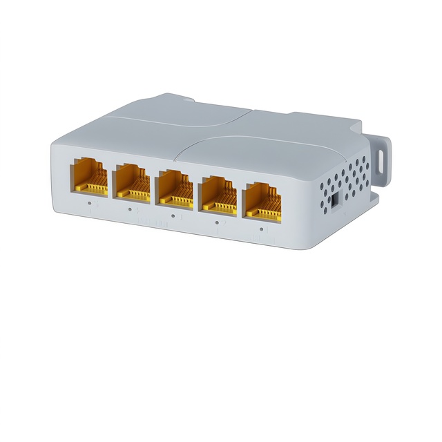 CE Certified 5-Port POE Extender 1 in 4 Out 1000Mbps Indoor PoE Repeater for PoE IP Camera Network Switches