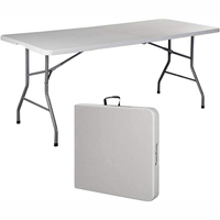Table pliante rectangulaire moderne et portable de 6 pieds en plastique pour événements, idéale pour le jardin, le camping et les banquets – Vente en gros sur mesure