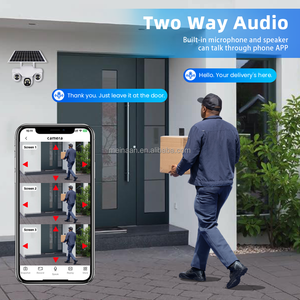 Neue 6MP WLAN 4G <span class=keywords><strong>3</strong></span>-Linsen Solarbetriebene Kabellose PTZ-Kamera V380 Pro Outdoor-Sicherheits-WLAN 4G SIM-Karten Solar-CCTV-Kamera - Product Image 3