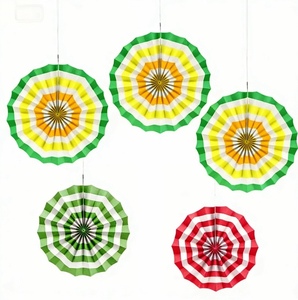 DAMAI Paper Fan Wall Hanging <b>Decorations</b> Round Pastel Color For Birthday Party Supplies <b>Spring</b> Flower Theme - Product Image 4