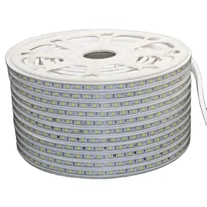 AC 220V LED灯带5050 50米100m IP67防水白色暖白色绳灯LED灯带灯