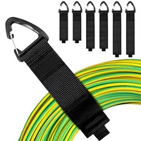 Organisateur de câbles multifonction réglable avec crochets et attaches pour ranger cordons, tuyaux, fils, cordes et accessoires