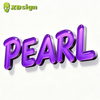 Lettres lumineuses LED personnalisées RGB Jelly Sign certifiées CE, étanches IPx7, décoration de voiture, acrylique semi-transparent, Bluetooth