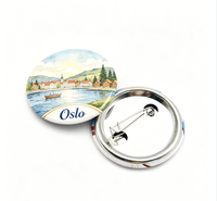 Grosir Pabrik Pin Badge Logam Bahan Metal 37Mm 56Mm Bulat 75Mm DIY Pin Badge Logam dengan Peniti Pengaman