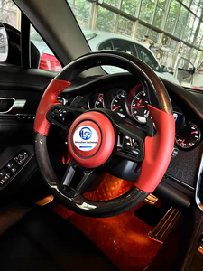 Volante de Fibra de Carbono Estilo Fábrica con Cuero Nappa de Grano Completo para <span class=keywords><strong>Porsche</strong></span> Carrera 4 GTS Coupé <span class=keywords><strong>Cabrio</strong></span> - Product Image 3