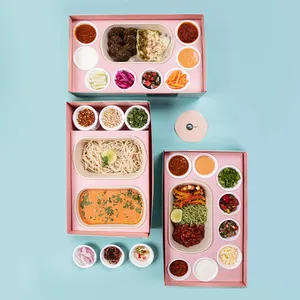 GMI restaurante sostenible entrega de comida rápida suministros de embalaje personalizado pollo Togo Bento para llevar caja de Sushi Kraft