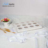 Boîte à Cupcakes à Long Muffin Transparent, Mini boîte à gâteaux transparente 6 trous 12 trous, fournisseur doré, bon marché