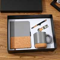 Juego de Regalo de Cuaderno 2025, Cuaderno de Madera A5 de Lujo con Logotipo Personalizado, Juego de Papelería con Bolígrafo, Regalos Empresariales para Mujeres