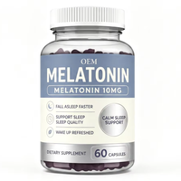 Complément alimentaire pour le sommeil en forme de bonbons mous à la mélatonine, halal, végétarien, sans sucre, pour adultes, marque privée, bonbons mous à la mélatonine