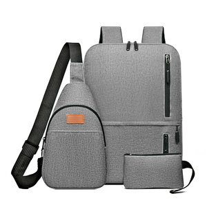 Ensemble de sacs à dos pour <span class=keywords><strong>ordinateur</strong></span> portable avec LOGO personnalisé pour hommes et femmes étudiant <span class=keywords><strong>3</strong></span> en 1 USB sac à bandoulière pour <span class=keywords><strong>ordinateur</strong></span> sac d'école secondaire - Product Image 3