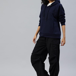 Sudadera con Capucha de Algodón Personalizada para Mujer, Estilo Urbano, Manga Larga, Venta al Por Mayor - Product Image 3