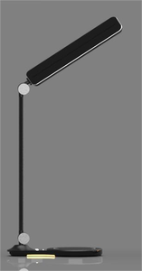 Lampada da Scrivania LED in Alluminio Bianco con Ricarica Wireless, Controllo Touch Dimmerabile, Design Minimalista per <span class=keywords><strong>Sala</strong></span> <span class=keywords><strong>Lettura</strong></span> - Product Image 4