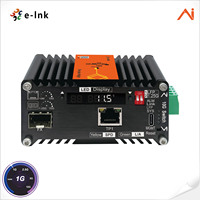 Mini Endüstriyel Yapay Zeka Destekli Akıllı Yönetimli 10G Fiber Medya Dönüştürücü, Çift SFP+ Portlu, Geniş Sıcaklık Aralığı, RJ45 PoE Desteği.