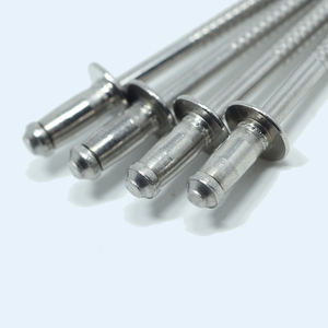 Rivets à tête bombée en acier à extrémité ouverte, rivets aveugles Unigrip, norme DIN, classe 4, brillants - Product Image 2