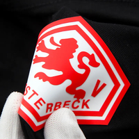 Fournisseur d'étiquette en PVC Logo en relief personnalisé Patchs en caoutchouc 3d à transfert de chaleur Badge en silicone pour vêtement
