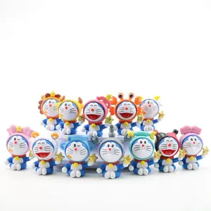 Customized PVC Resin toys HIGH Quality Action & toy 12pcs/set 12 constellations Blue fatty Nobi Nobita anime figures doraemon