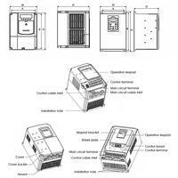 Variateur de fréquence de haute qualité à surveillance à distance 3,7 kW-5,5 kW 380 V triphasé pour moteur AC