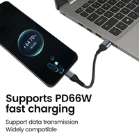 90-Grad-Winkel-USB-Typ-C-Kabel, 66W 6A, Typ-C-zu-Typ-C-Schnelllade-Datenkabel für iPhone 17, 0,25M/0,5M Kurzes Powerbank-Kabel Typ C