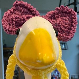 Chapeau pour animaux de compagnie mignon et créatif en laine tricotée à la main, nouveau produit de haute qualité, tricot de laine, perruque de canard - Product Image 2