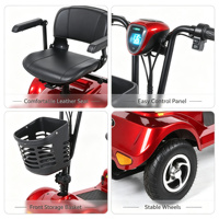 Quadricycle électrique, chariot pour personnes âgées, scooter, design compact, tricycle électrique 1 place pour les déplacements quotidiens personnels