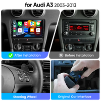 Autoradio Android sans fil Junsun Carplay pour Audi A3 8P 2003-2013 Lecteur multimédia stéréo de voiture avec Cloud Sim