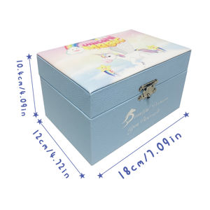 Coffret à bijoux best-seller, boîte à bijoux personnalisée en cuir PU, boîte à <span class=keywords><strong>musique</strong></span> à manivelle pour ranger bracelets, colliers, boucles d'oreilles et bagues de luxe - Product Image 2