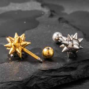 Nouveauté Punk Spike oreille anneau boucles d'oreilles pour femmes hommes 316 acier inoxydable petit cercle oreille <span class=keywords><strong>boucle</strong></span> Hip Hop bijoux - Product Image 3