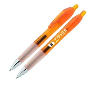 شعار مخصص المطبوعة شفافة BICs كثافة الكرة القلم ، أنقر هلام الأسطوانة قلم بسن بلية