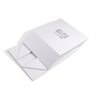 Boîte cadeau personnalisée en carton rigide avec fermeture magnétique blanche mate, impression de logo, pour les soins de la peau
