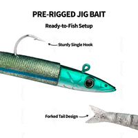 OEM ODM Sandeel Jig Head Yumuşak Yem Parçalı PVC Swimbait Çoklu Renkler 100mm 16g 130mm 27g