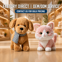Robot chien ou chat électronique intelligent à commande vocale, jouet interactif en peluche, 11 commandes, musique, boîte cadeau pour enfants, tout-petits, cadeaux STEM