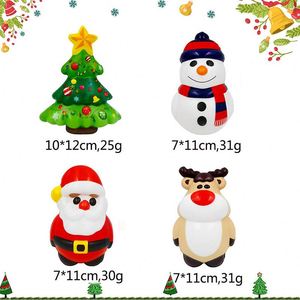 Santa Snowman Elk PU Slow Rebound <b>Action</b> <b>Figure</b> Unisex Christmas Foam Ball Squeeze Toy for Age 5-7 Stress Relief - Product Image 3