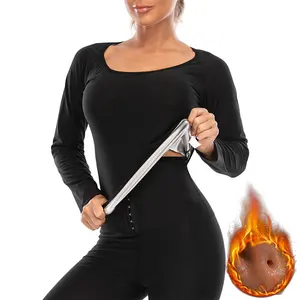 Kadın sauna terli koşu spor uzun kollu açık ev şekillendirme spor takım elbise slim fit spor takım elbise