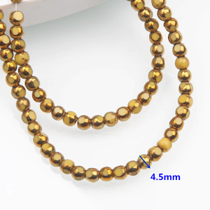 Bordas banhadas a ouro 4.5mm Colorido Cristal Vidro Spacer Beads Ideal para DIY Colar & Pulseira Fazendo - Product Image 3
