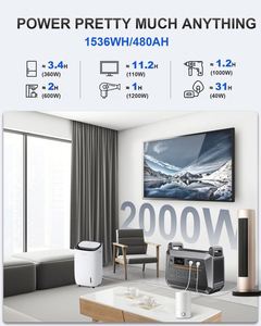 Portable-Power-Station 2KW 2000W 2200W 1800W 230V Emergency Backup Energy Storage Portable Power Stations with Super Capacitor - Product Image 3