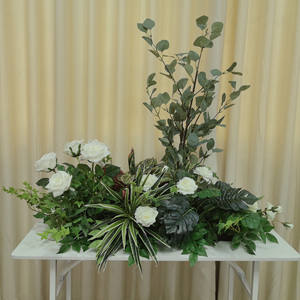 Meilleures ventes : Composition florale artificielle verte en soie, style fleurs séchées, pour centres de table de mariage et décorations de table - Product Image 2