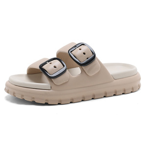 Sandales d'été pour hommes, noires, à semelle épaisse, antidérapantes, pour la plage, confortables, résistantes à l'usure, tongs pour adultes - Product Image 5