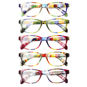 Lunettes de lecture colorées pour femmes, fabriquées sur mesure, bon marché, de haute qualité, en PC, dernières tendances, anti-lumière bleue, anti-reflets, <span class=keywords><strong>verres</strong></span> transparents - Product Image 1
