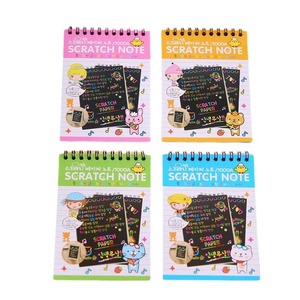 Livre d'art à gratter coloré, papier à dessin en spirale pour enfants, dessin animé créatif, activité DIY, cadeau pour 3-6 ans, unisexe - Product Image 5