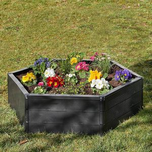 Bac à légumes surélevé moderne pour l'extérieur, écologique, durable, léger, en plastique PP, pour la culture de légumes et de fleurs dans la ferme - Product Image 5