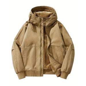 Fabricant de vestes, vente en gros de parkas d'hiver pour hommes doublées de laine, à capuche, adaptées aux occasions décontractées et sportives, services OEM/ODM - Product Image 4