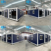 Maison préfabriquée compacte à construction rapide de 20 pieds ou 40 pieds, entièrement meublée, 2 chambres, 1 salle de bain, prête à être expédiée, maison conteneur extensible