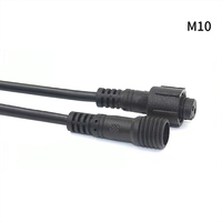 M12 colokan antiair mini 2 pin, 3-pin, 4-pin, dan 5-pin strip led luar ruangan tahan air kabel ekstensi pria dan wanita